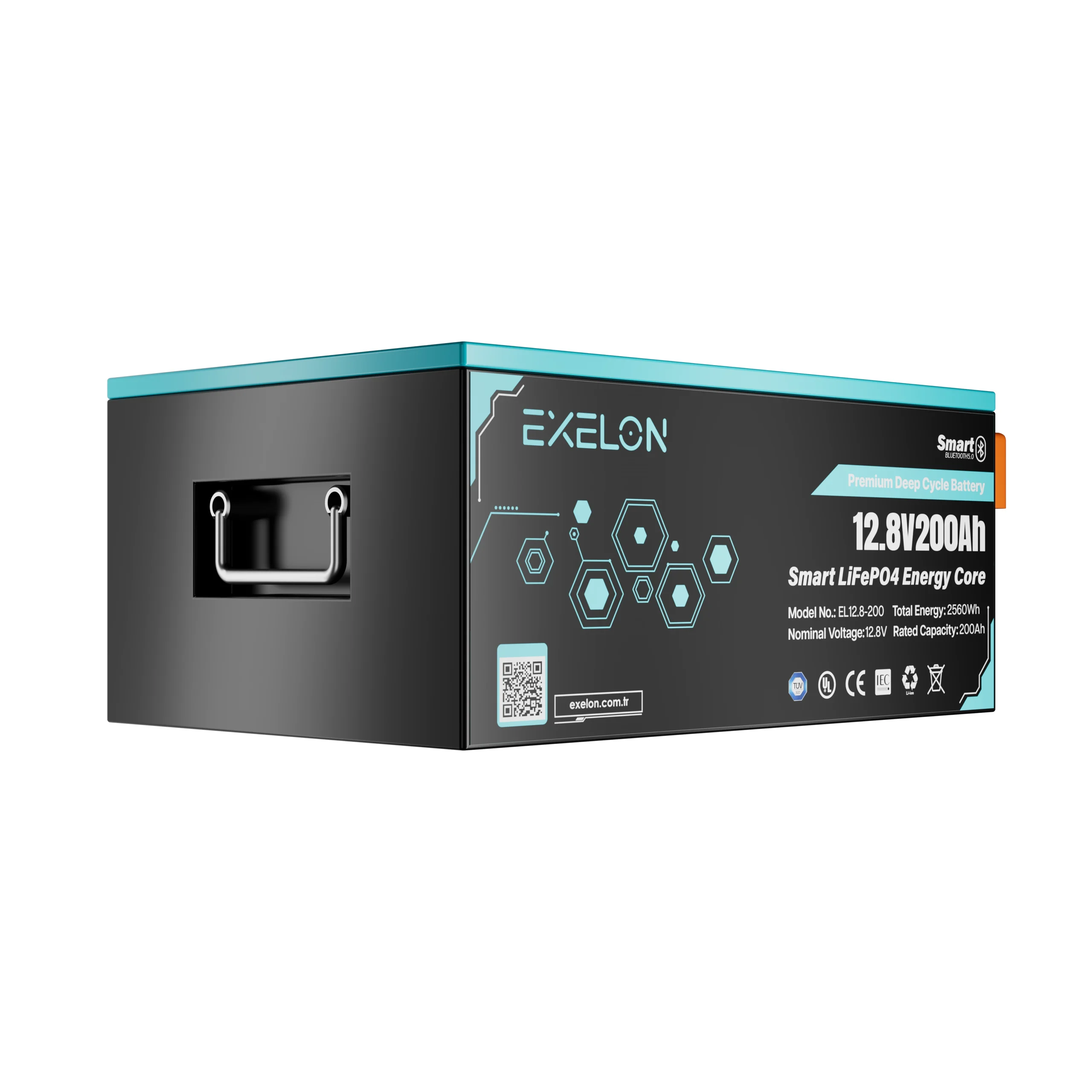 12.8V-200Ah-2-scaled-1.webp Exelon 12.8V 200Ah Smart LifeP04 Lityum Akü - Görsel 1