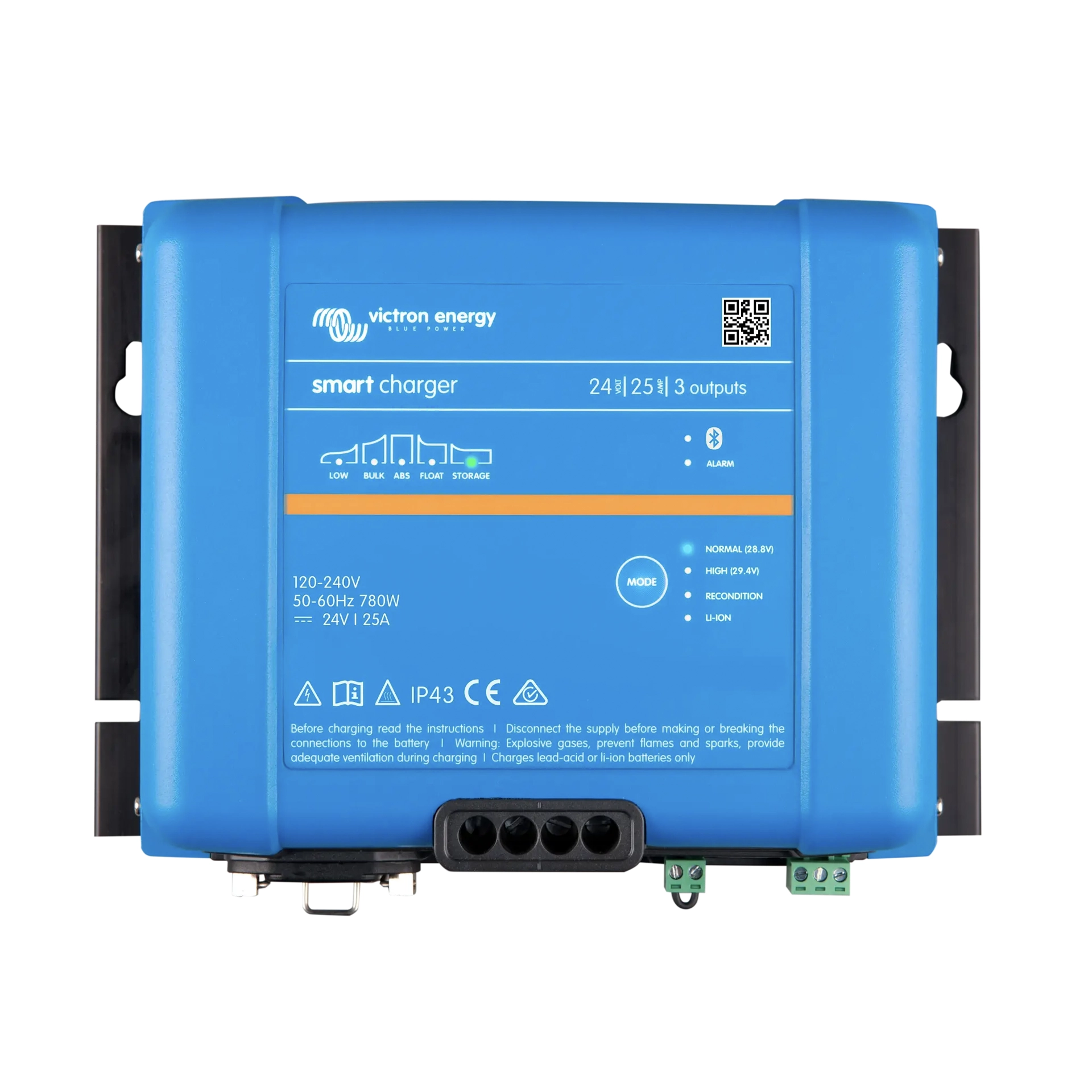 victron-aku-sarj-cihazi-smart-ip43-24v-25a-battery-charger-3-cikis-psc242553095 Victron Akü Şarj Cihazı Smart IP43 24V 25A Battery Charger (3 çıkış) - Görsel 1