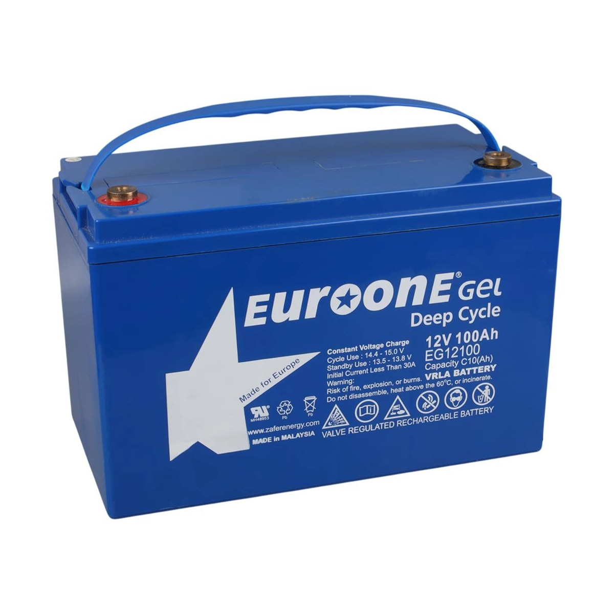 euroone-eg12100-12-volt-100-amper-deep-9d462a Euroone EG12100 12 Volt 100 Amper Deep Cycle Jel Akü - Görsel 1