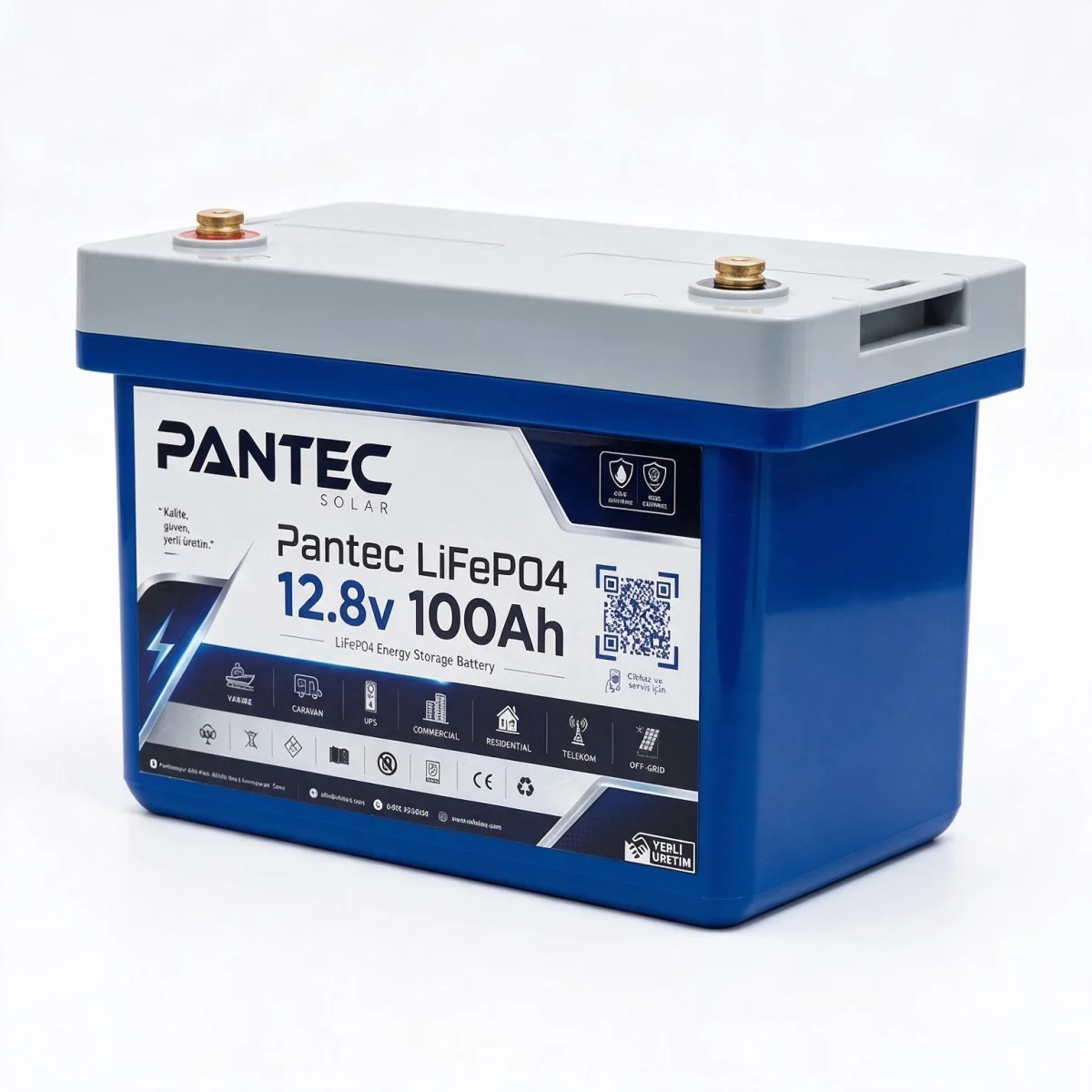 Pantec 12.8V 100 Ah LiFePO4 Akü - Görsel 3