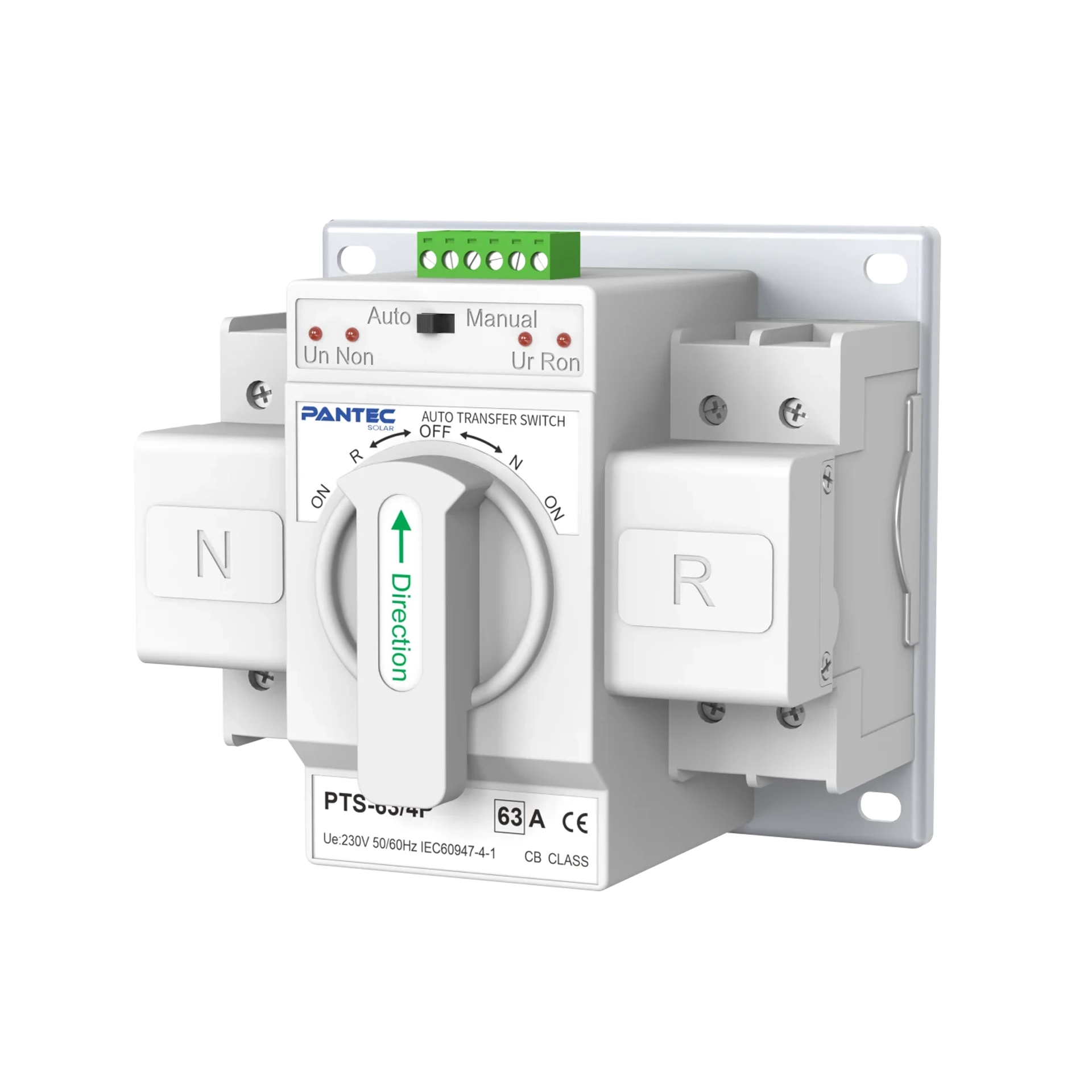 mono-63a.png PANTEC 63A MONOFAZ TRANSFER SWITCH (OTOMATİK) - Görsel 1
